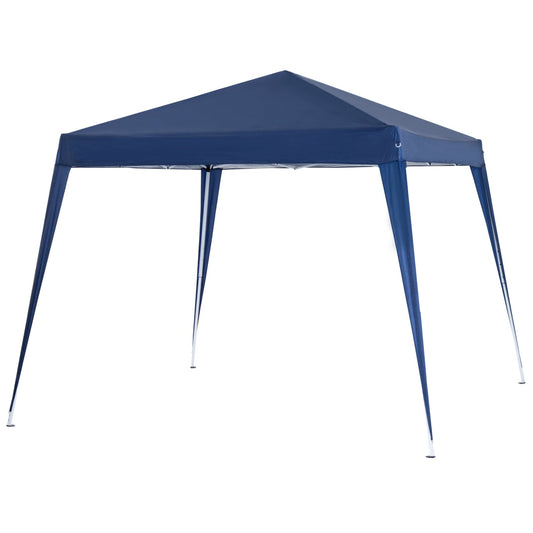 Foldable pop up Garden Gazebo with Steel Structure and Windproof Ropes, Blue