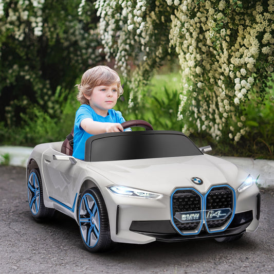 BMW - Electric Car for Children 3-6 Years with BMW License with Remote Control, and Headlights, 115x67x45 cm, White
