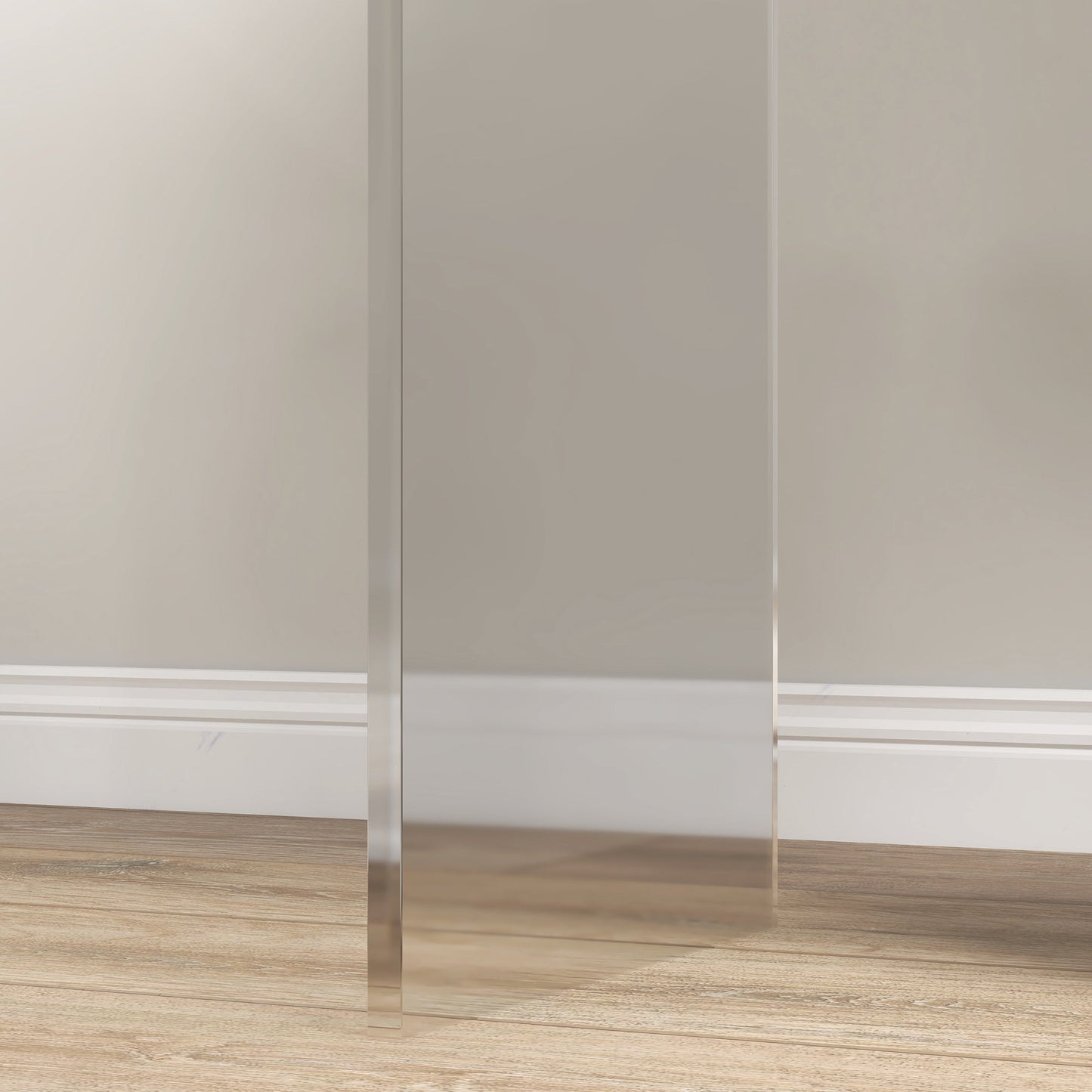 Living room coffee table in UC with smooth edges and rounded corners, 53.5x30.5x53.5 cm, transparent