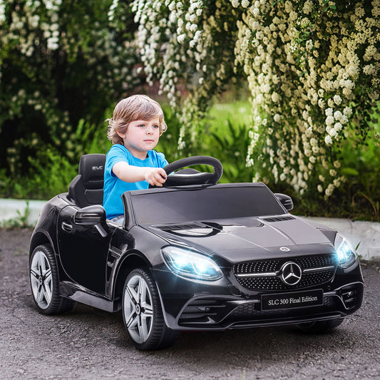 Electric Car for Children Licensed Mercedes SLC 300 with Remote Control, in PP and Metal, 107x62. 5x44 cm, Black