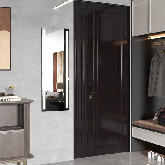 Rectangular Wall Mirror with Adjustable LED Lights and Touch Switch, 40x120cm