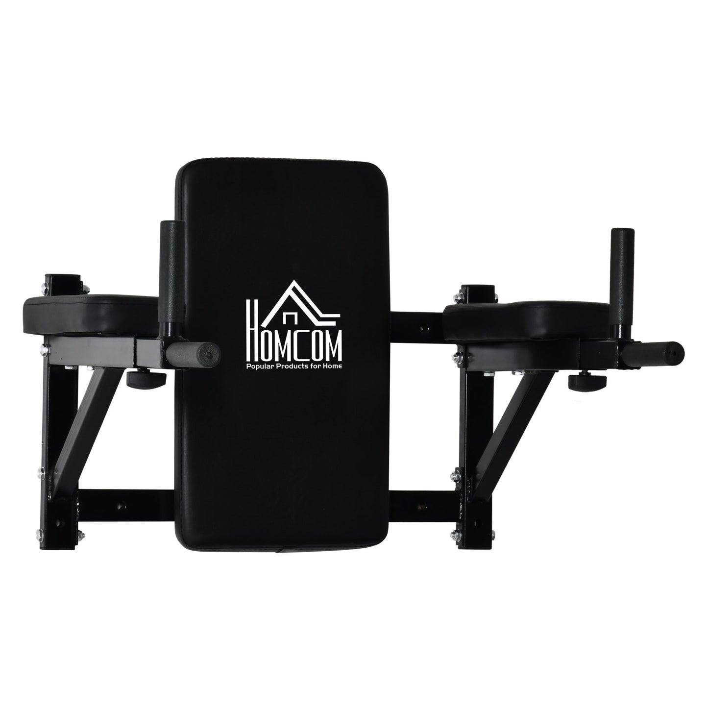 Wall Mounted Pull Up Stand for Muscle Training Steel Tubes Black