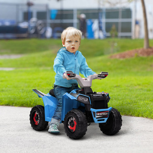 Quad Bike for Children 18-36 Months in PP and Metal, Max Speed 2.5 km/h, 70x41.5x48.5 cm, Blue Grey and Black