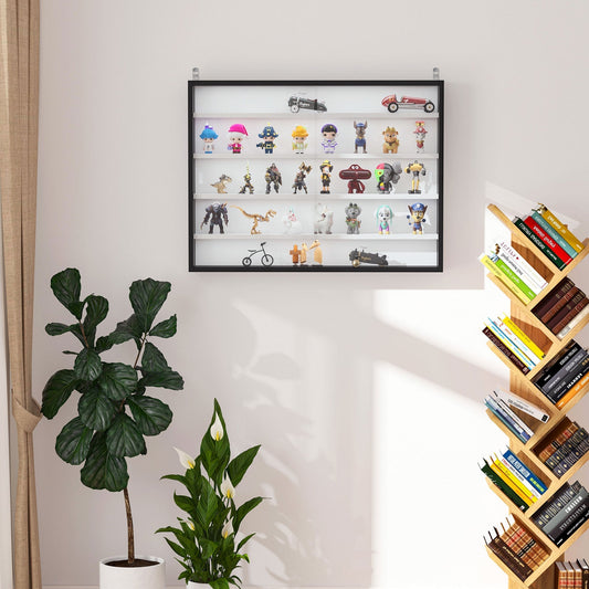 Display Wall Unit with adjustable shelves - Black White