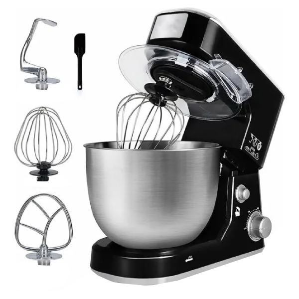 Royaltyline PKM700-BK Stand Mixer – 1000W, 4L Steel Bowl