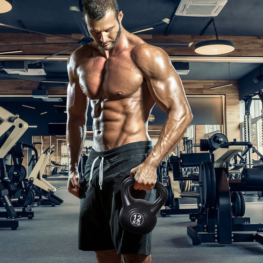 Kettlebell 12kg PVC for Sports and Fitness with Sand and Smooth Anti-chafing Handle