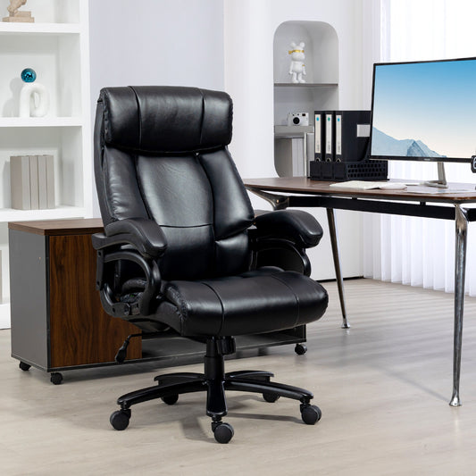 Heated Massage Office Chair with 2 Massage Points and 8 Programs, Black