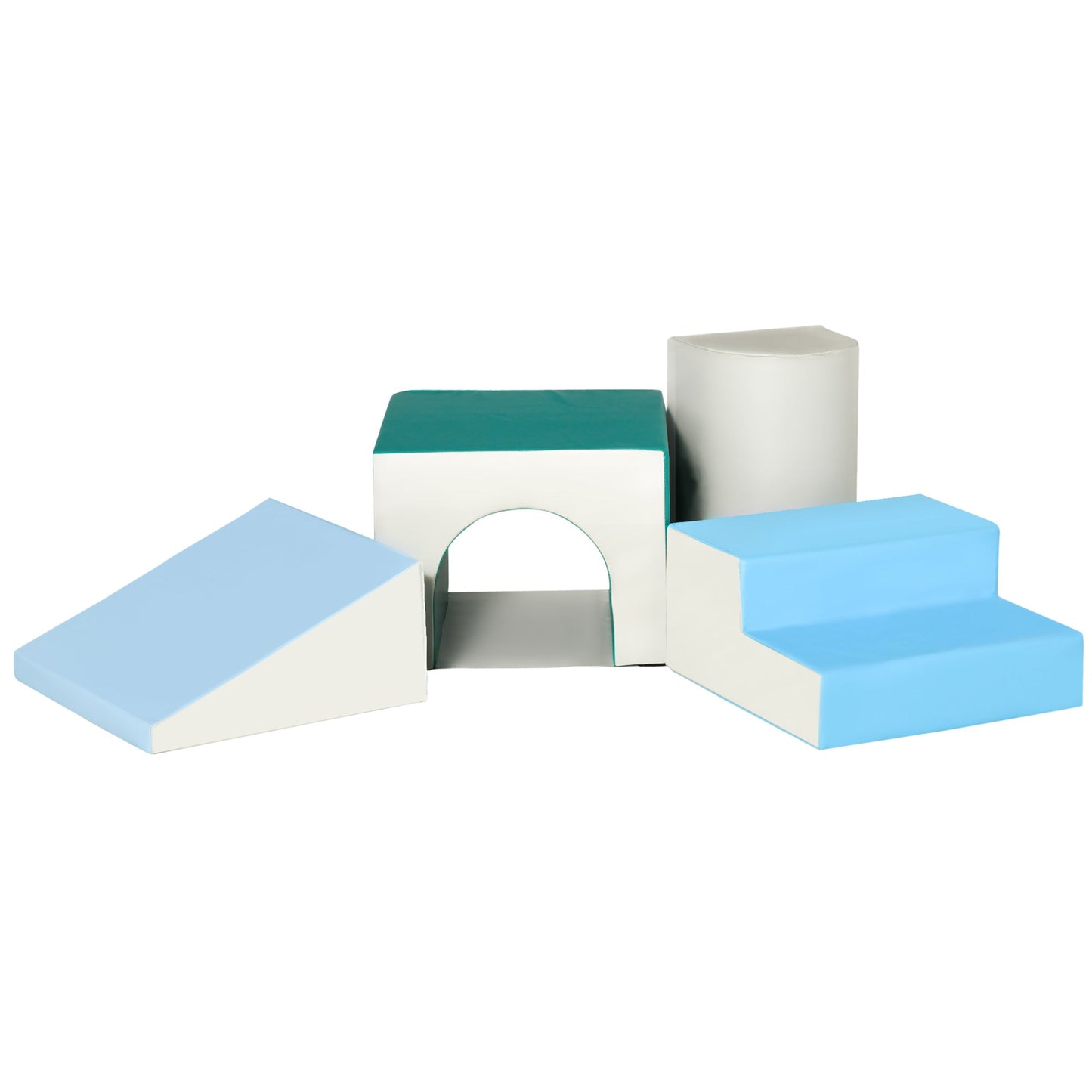 Set of 4 Soft Building Blocks for Children from 1-3 Years, Modular, Multicolor