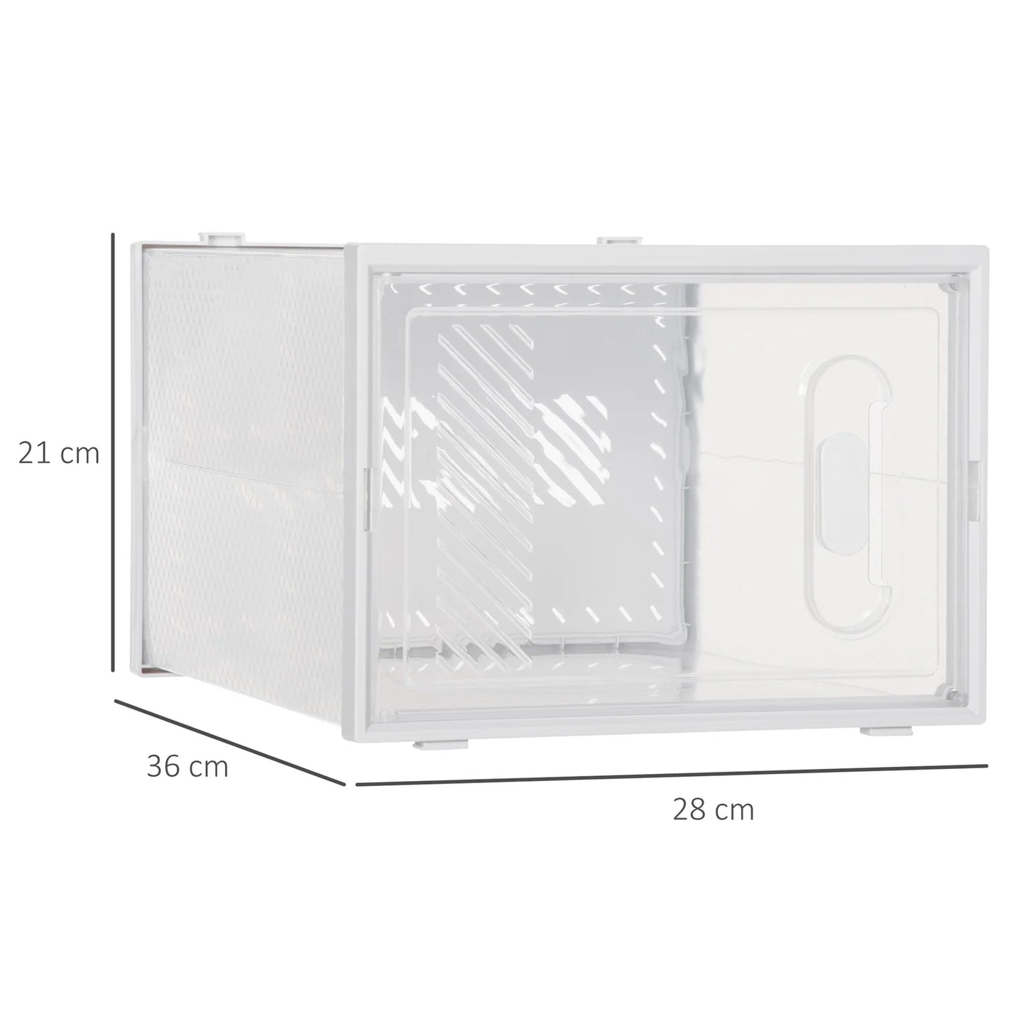 8‑Cube White Modular Shoe Rack in PP Plastic