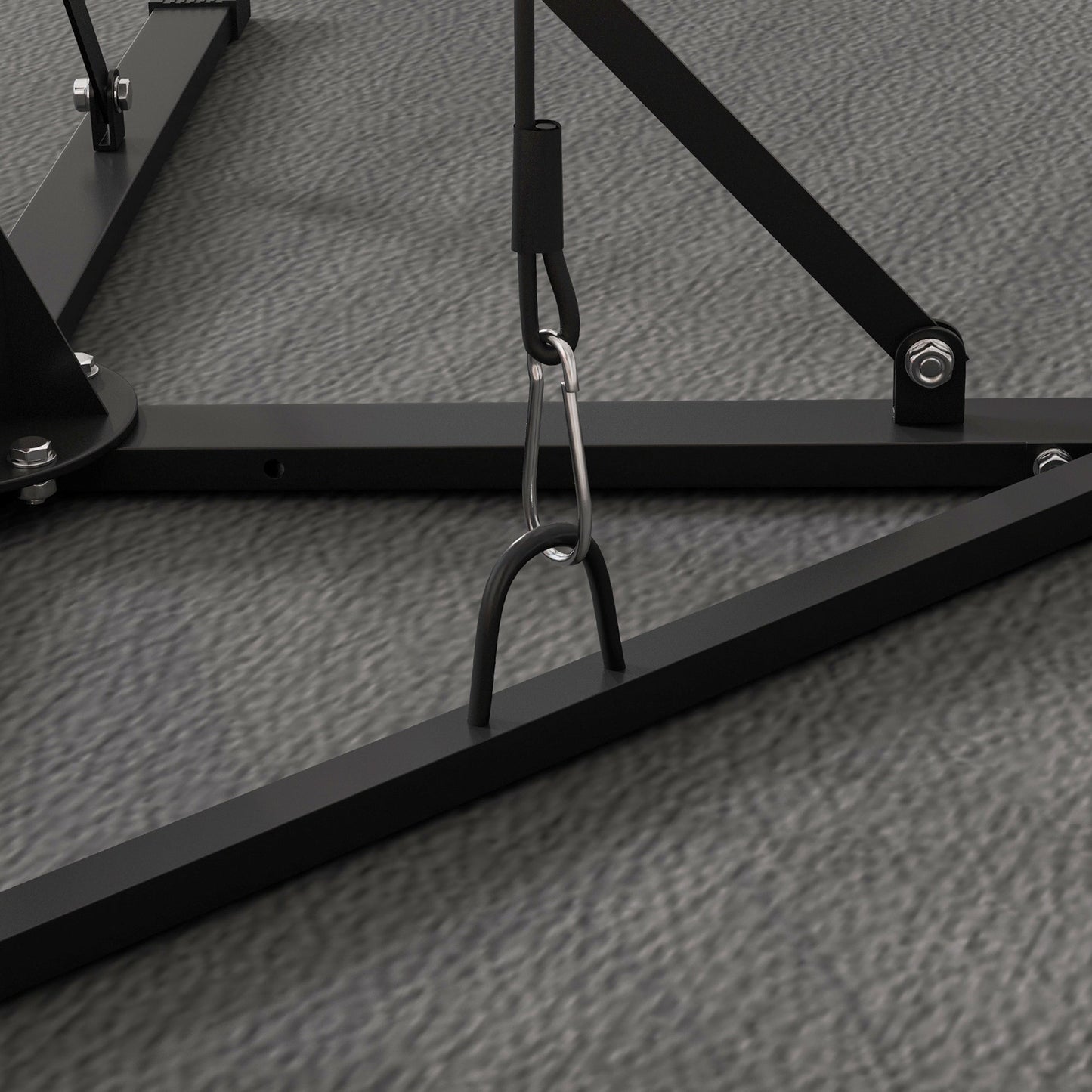 SPORTNOW Adjustable Height Punching Bag Support with 6 Steel Reinforcement Bars, 160x145x175-220 cm, Black