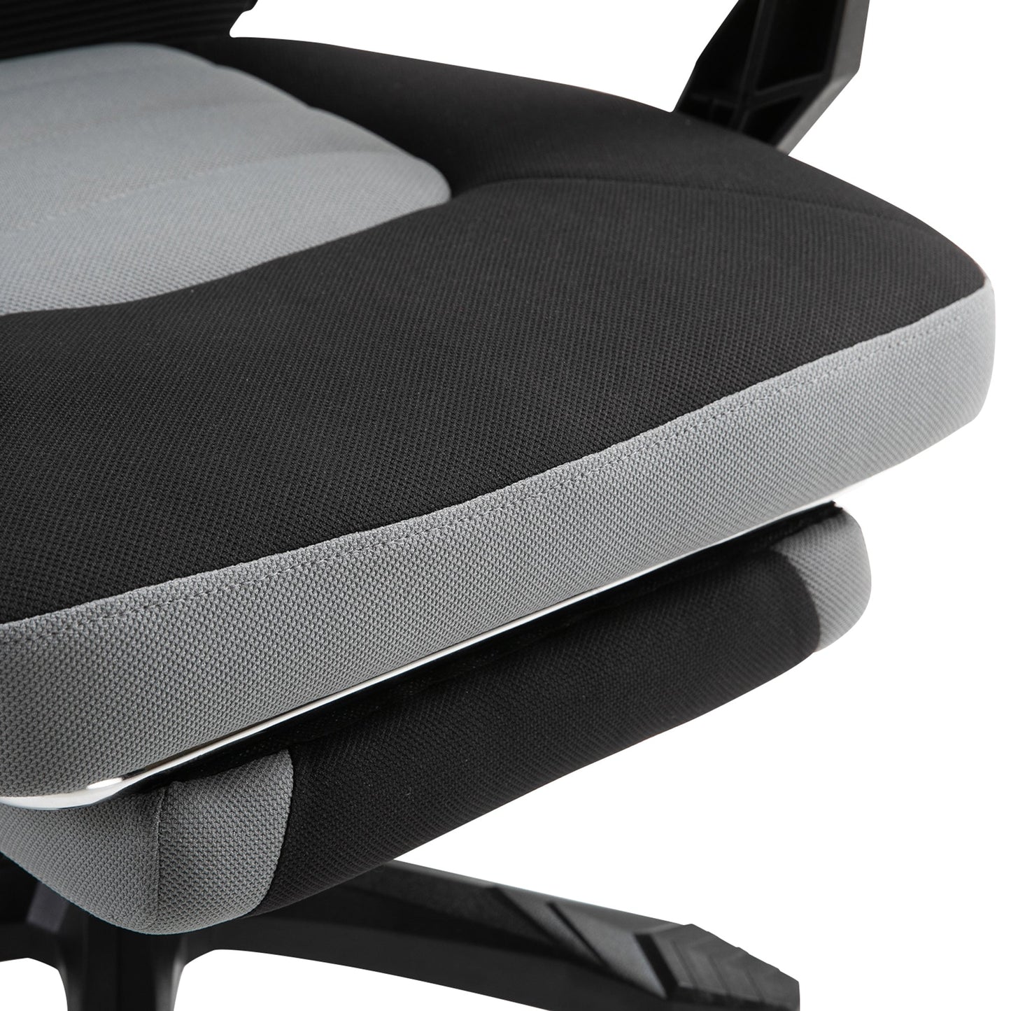 Ergonomic Office Chair with Reclining Backrest, Retractable Footrest, Adjustable Height, Grey