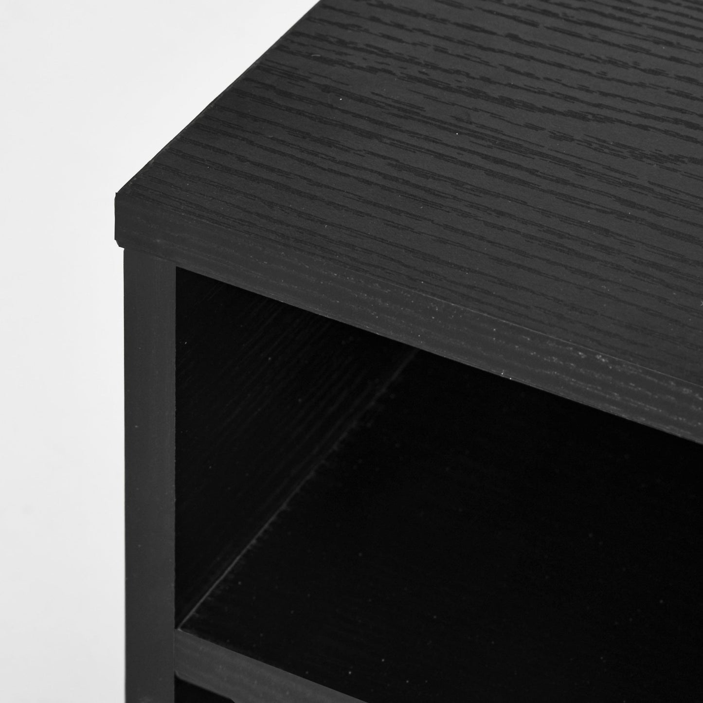Office Printer Stand with 3 Open Shelves, 2 Levels, 47 x 40 x 22.5 cm, Black