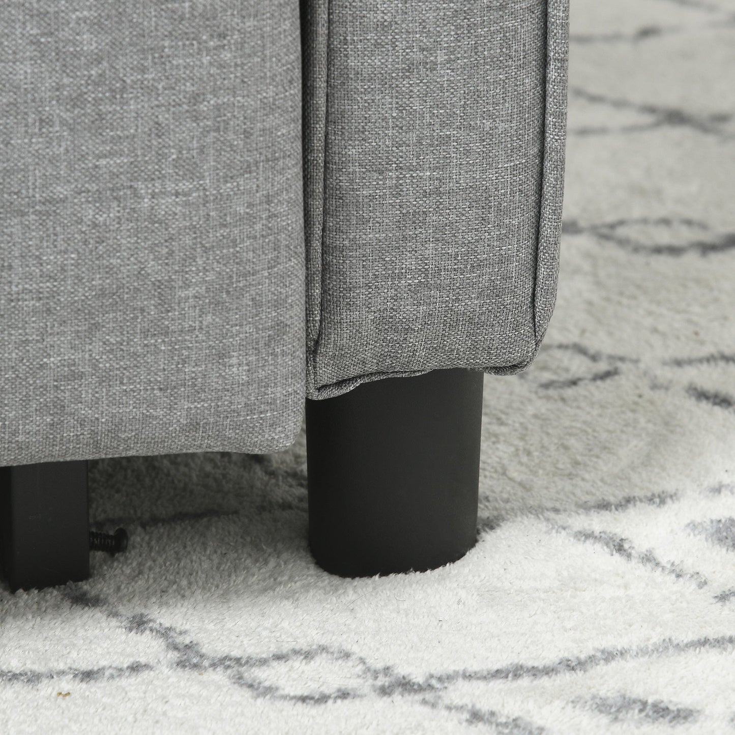 Single Reclining Armchair Bed on 3 Levels with Extra Cushion, 69x82x85cm, Light Grey