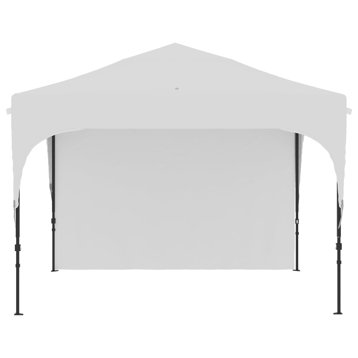 3x3 m Garden Gazebo with Adjustable Height on 3 Levels, in Polyester and Steel, White