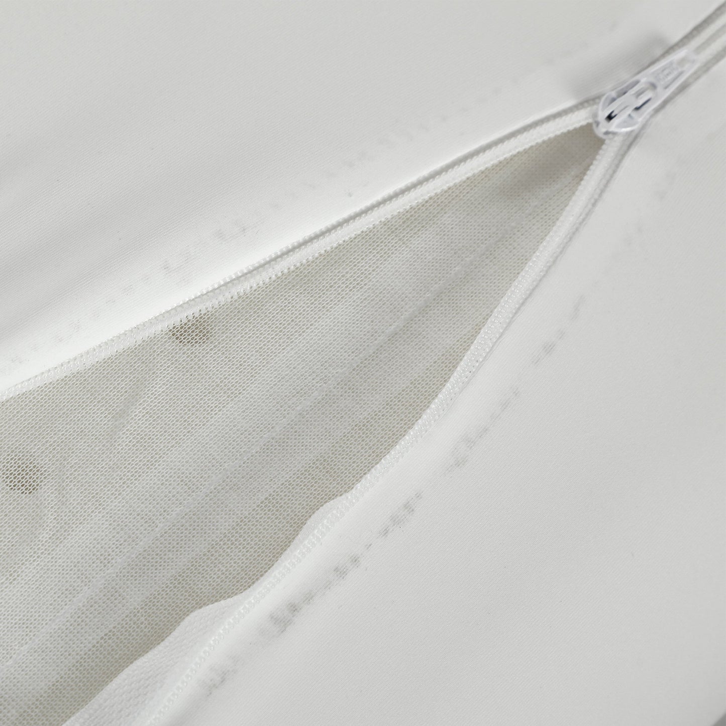 Double Height Memory Foam Neck Pillow with Removable Cover, 60x40x10/12 cm, Cream White