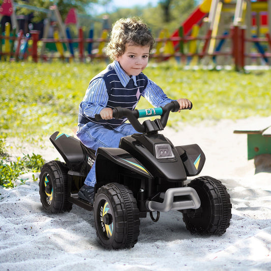 Quad for electric children with rechargeable 6V - black battery