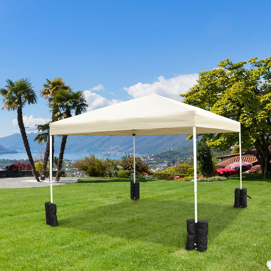 Set of 4 Gazebo Weights in Waterproof Fabric to be Filled with 15kg of Sand or Gravel - Black