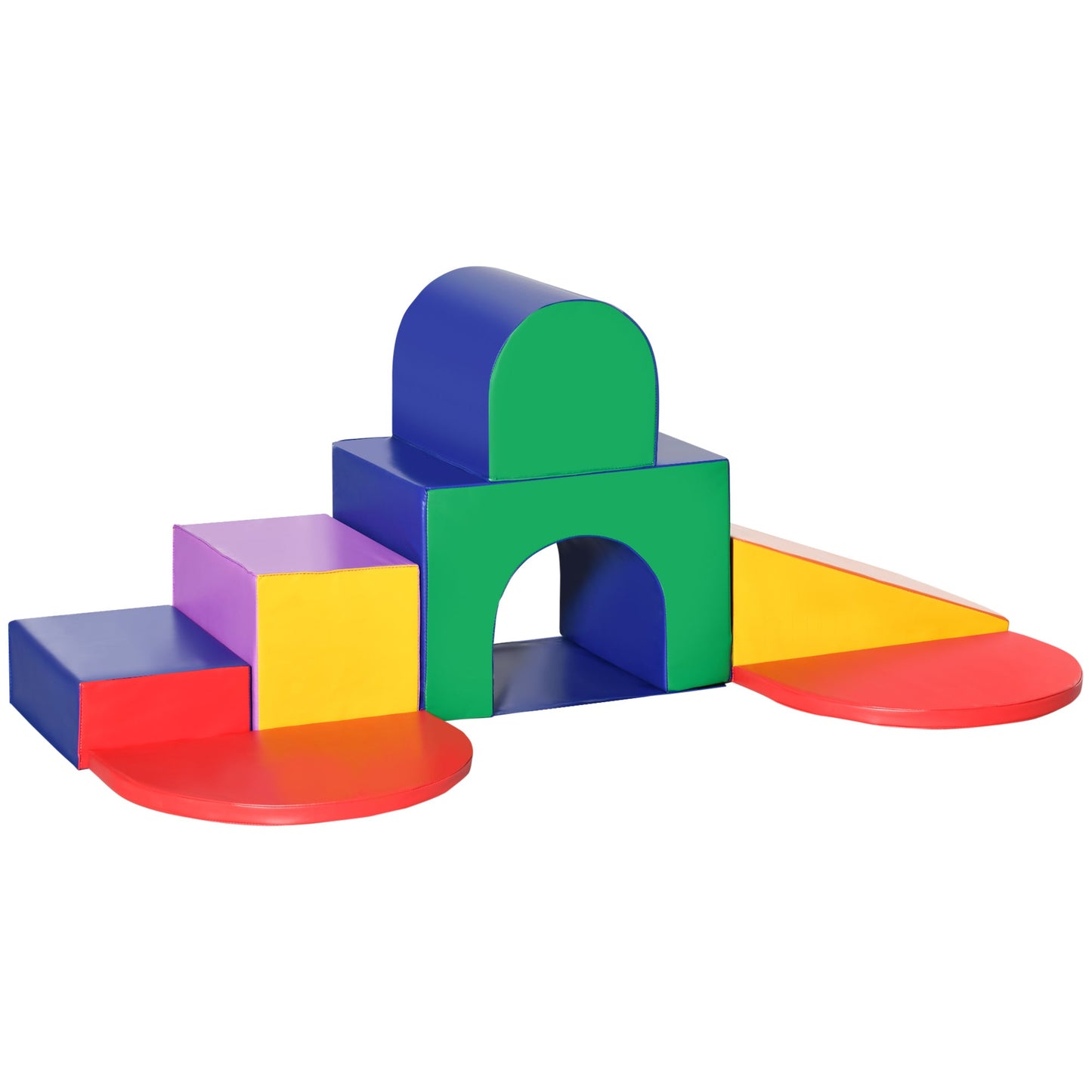 7-Block Playset for Children Ages 1-3 Years, Multi-Colour, PU and EPE, 170x130x40 cm