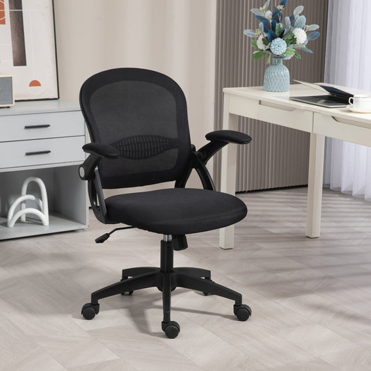 Ergonomic Office Chair with Mesh Backrest and Adjustable Height, 65.5x61.5x88-97.5cm, Black