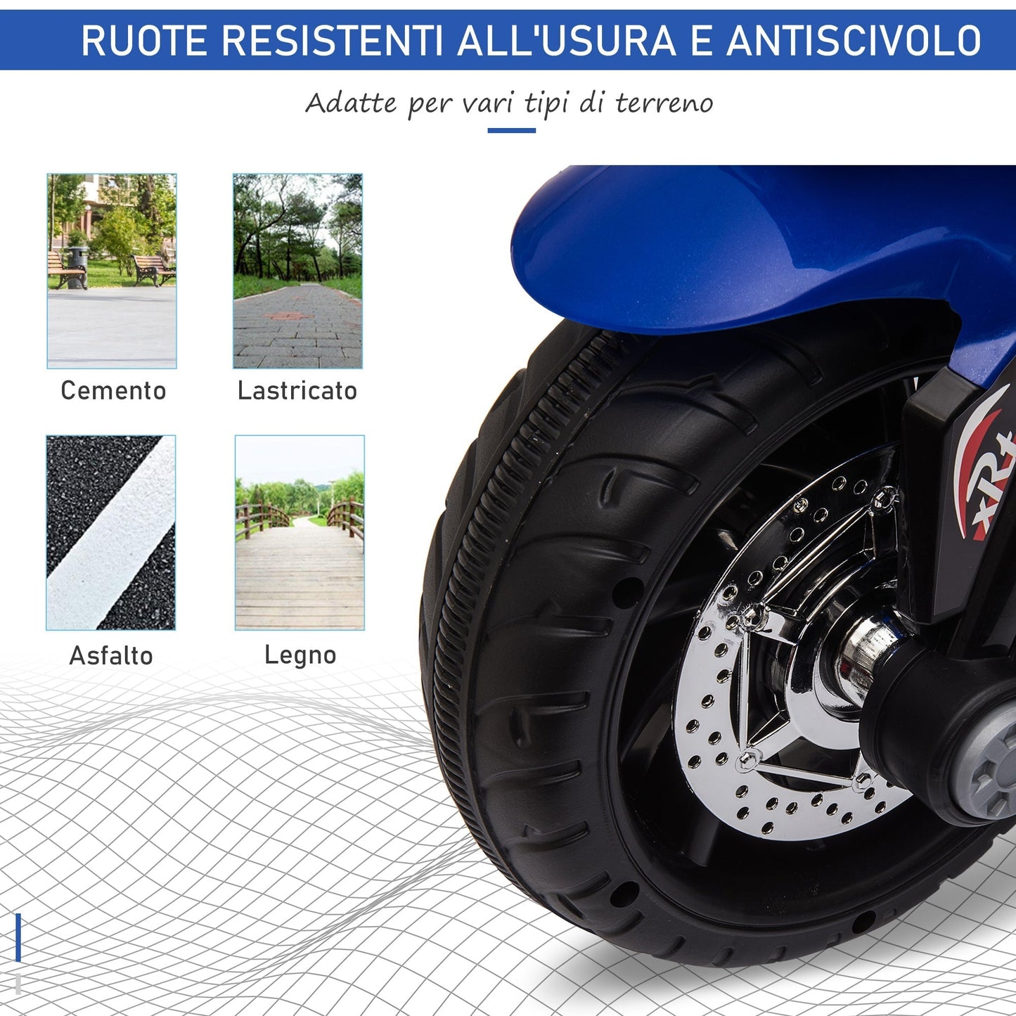 electric motorcycle for children 3-5 years 6v battery - Black blue