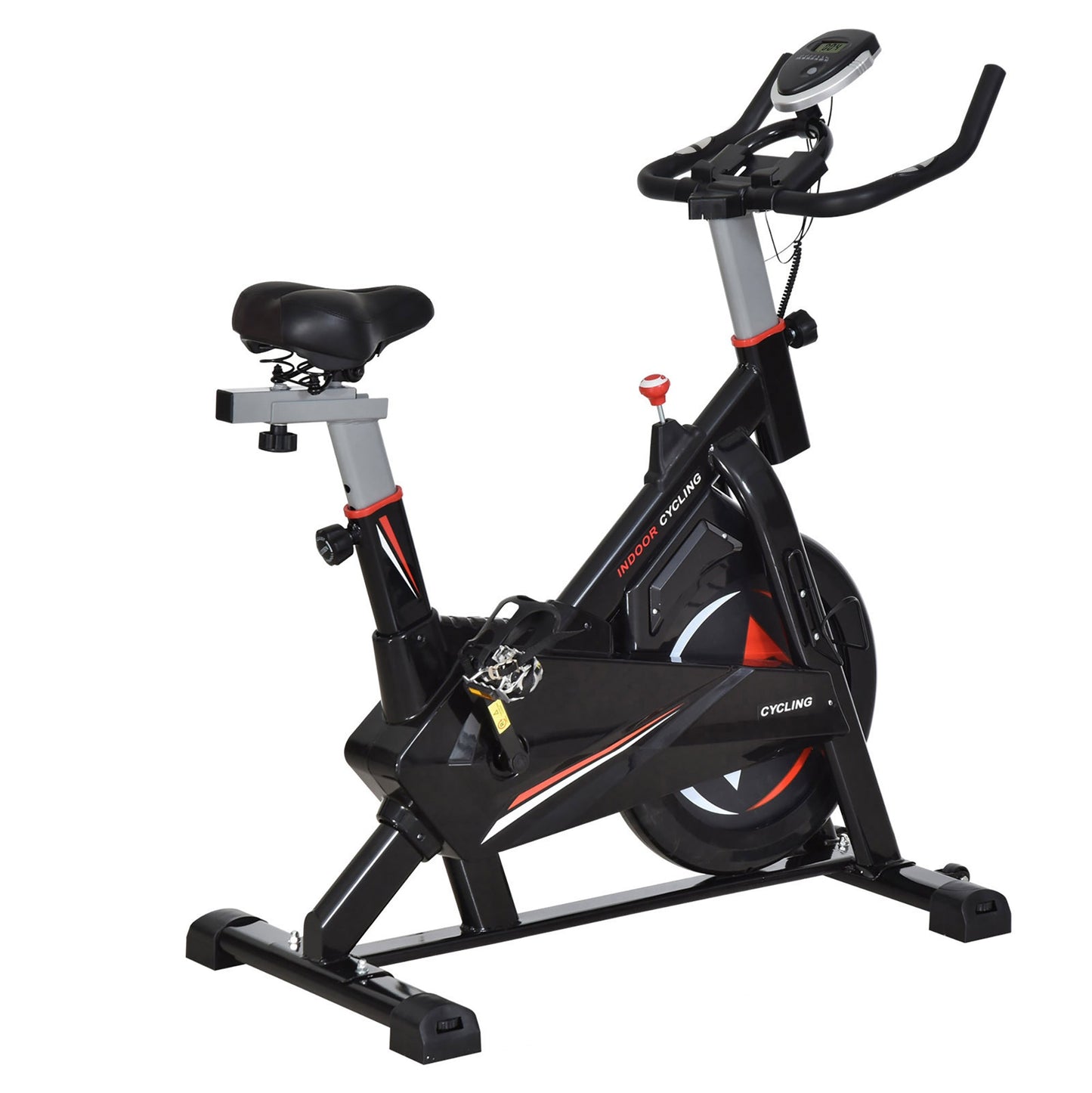 Cycle for Cardio Trainer training with LCD monitor in steel - black