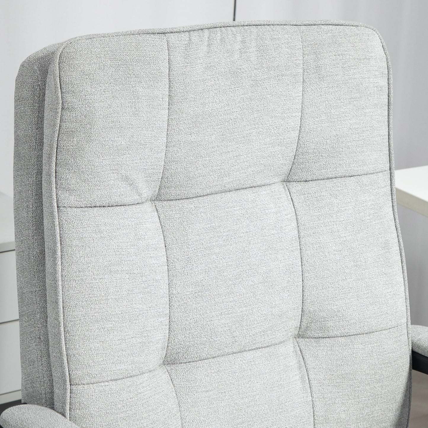 Ergonomic Office Chair with High Back, Adjustable Height and Rocking, Gray