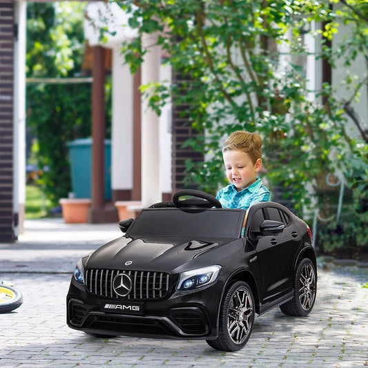 Electric Ride-On Car for Kids 3-5 Years Mercedes with Seat Belt and Remote Control, Black