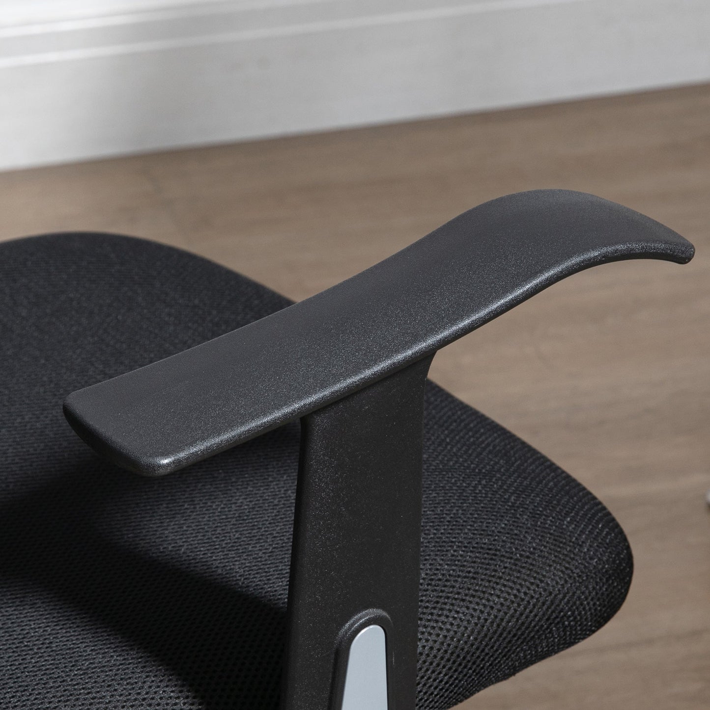 Ergonomic Office Chair with Adjustable Seat and Headrest, in Polyester and Steel, 63x62x106-114 cm, Black