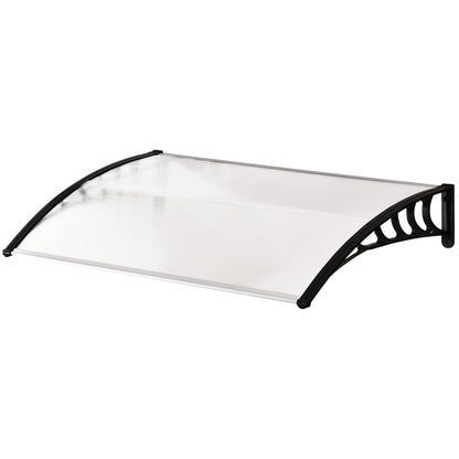 Curved Outdoor Canopy with Screws and Bolts Included, in Polycarbonate, PP and Aluminum, 122x89x24 cm