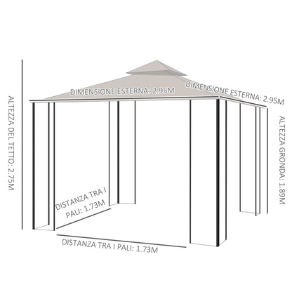 LORY | 3x3 Garden Gazebo