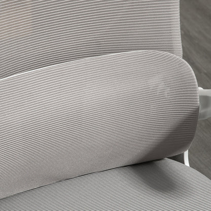 Ergonomic Height Adjustable Office Chair with Headrest, 60x59x114-122 cm, Grey