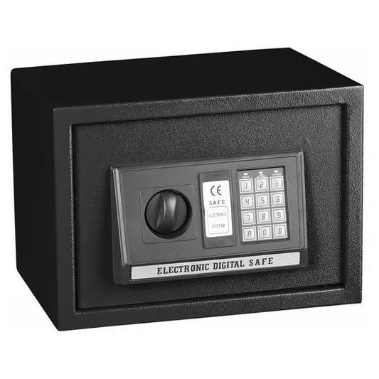 Electronic Safe, 20 L, Digital Code, Visual & Audible Alarm, Black