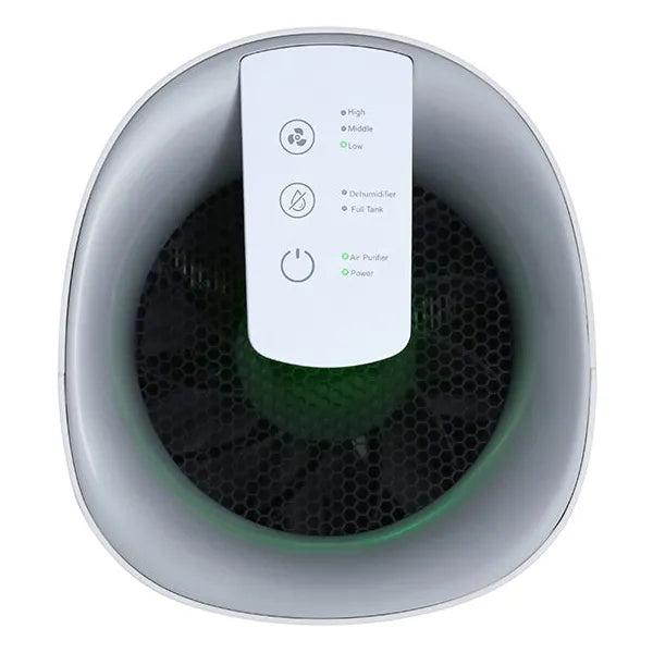 Air Purifier, with dehumidifier function, 1 LTR LED display, Soft touch keys, White, FINLUX