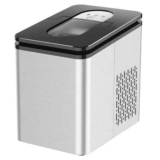 12 kg/24 h Ice Maker – 2.2 L Tank, Quiet Compressor, Sleek Black
