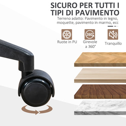 Ergonomic Office Chair with Adjustable Height, Flip-Up Armrests and Mesh Fabric, Black