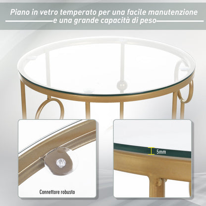 DOLCE | Set of 2 Elegant Coffee Tables | φ41x57cm & φ36x51cm