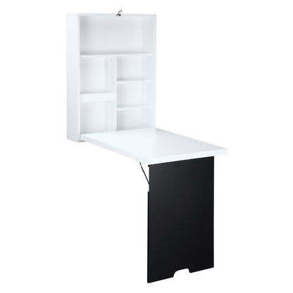 Folding Wall Desk Table With Black And Black Blackboard 60 x 94.5 x 147cm