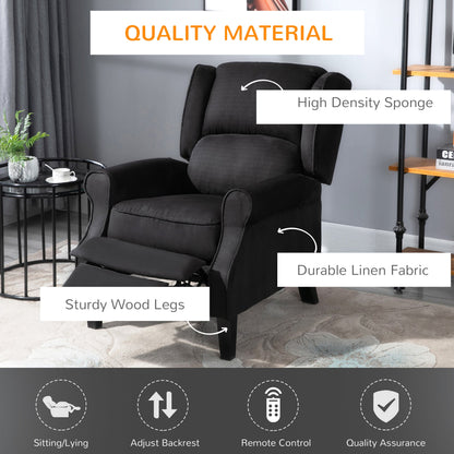 Reclining Massage Relax Chair with Remote Control, 78x83x101cm, Black