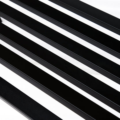 Outdoor Bench Garden Bench Max 240kg Metal 127 × 60 × 85cm Black