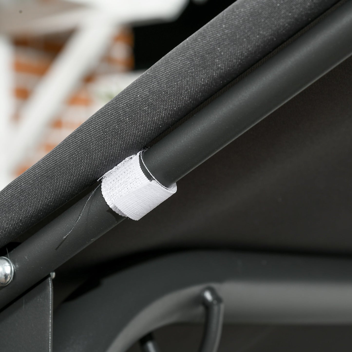 3 Seater Garden Swing with Adjustable Canopy in PE Rattan, 167x112x153cm, Dark Grey