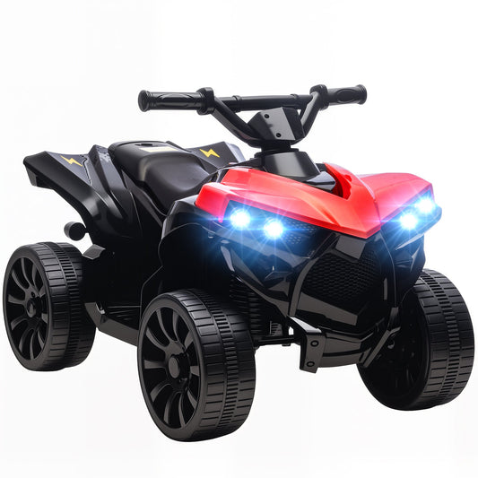 Kids Electric Quad Bike ATV with 6V Rechargeable Battery, LED Headlights and Music, Ages 3-8 Years, Red