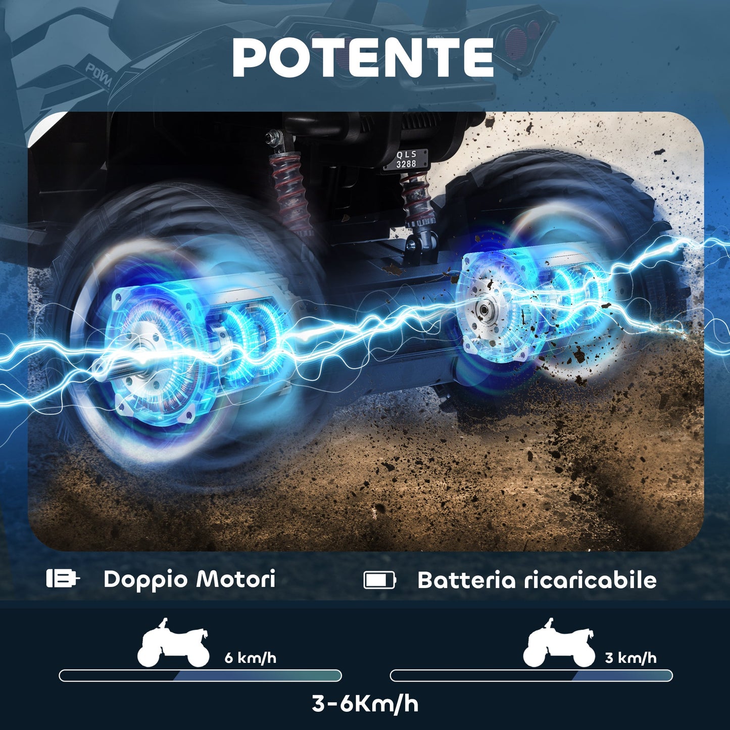 12V Electric Quad Bike for Children Ages 3-5 with Headlights and Pedal, USB Port for Music, White