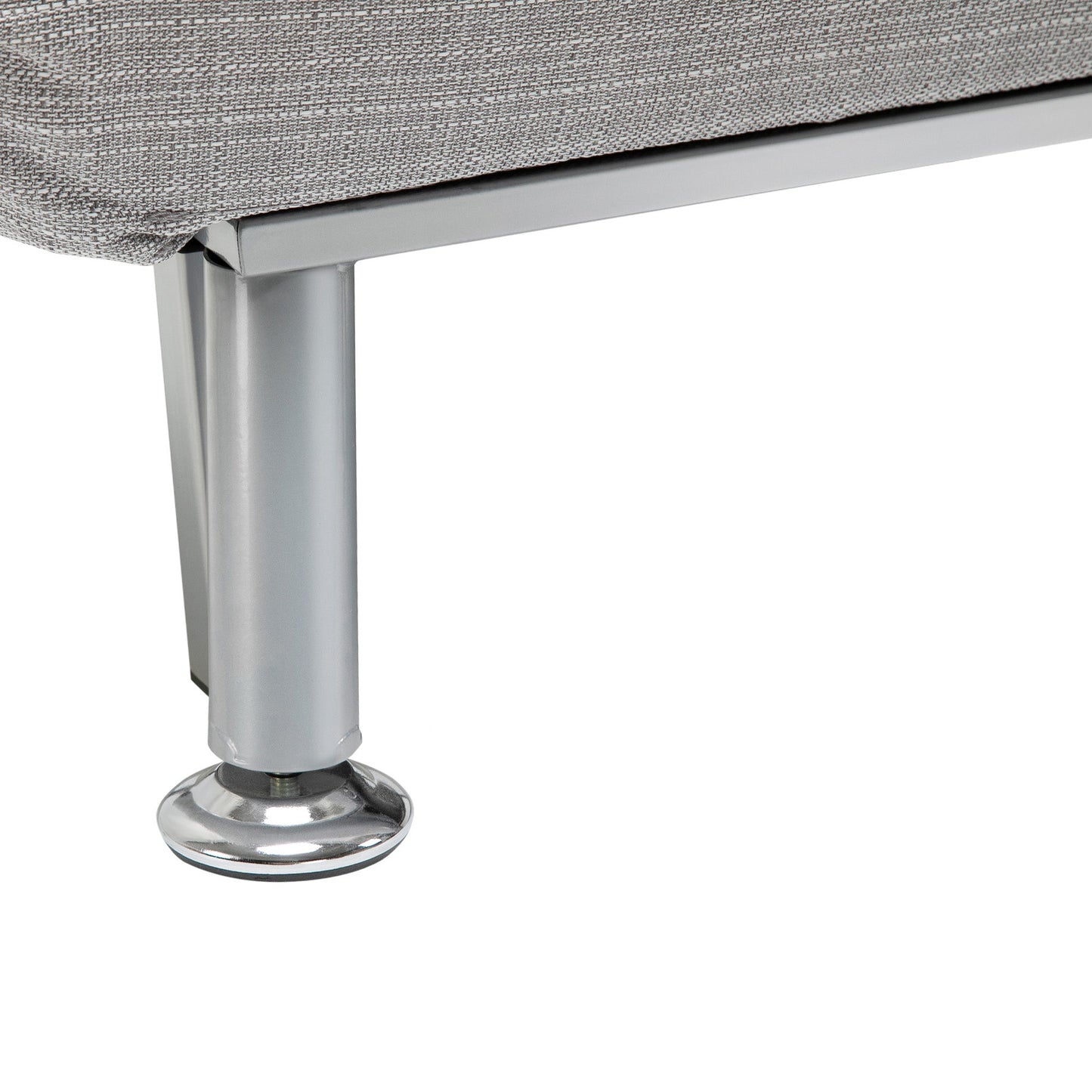 Single Armchair Bed, Armchair with Removable Mattress and Padded Cushion - 90-180° Adjustable Backrest and Metal Frame - 75x70x75 cm, Grey