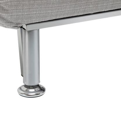 Single Armchair Bed, Armchair with Removable Mattress and Padded Cushion - 90-180° Adjustable Backrest and Metal Frame - 75x70x75 cm, Grey