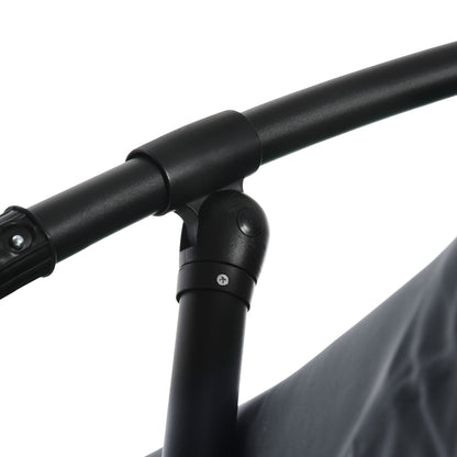 Garden Umbrella 3x3 m with Mosquito Net, Crank Opening and Cross Base, Dark Grey