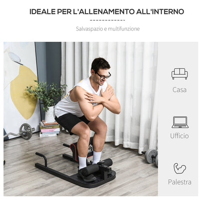 Squat Machine Deep Sissy Squat Sit Up Push Up Adjustable Steel 50x97x44.5-56.5cm