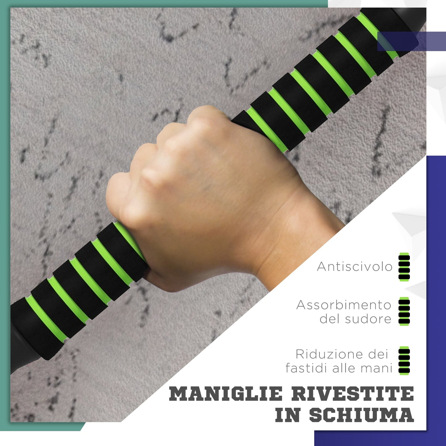 4 in 1 Gym Weights Set of 40kg Total, Can Be Used as Kettlebells, Dumbbells and Barbells