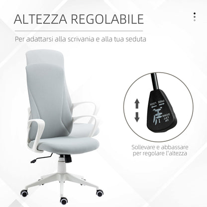 Ergonomic Office Chair with Adjustable Height and Tilt Function, 62x56x110-119.5 cm