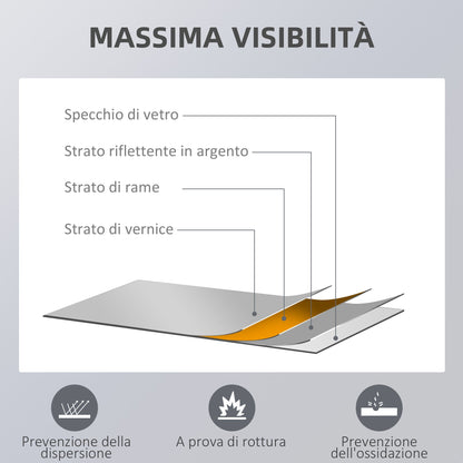 Pine Wood Wall and Freestanding Mirror with Hooks Included, 45x125cm