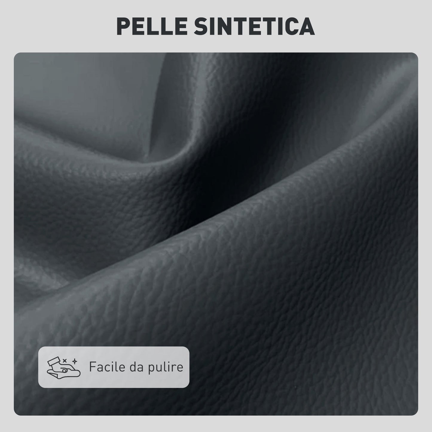 2-Seater Faux Leather Sofa with Armrests and Button Quilting, 115x73x83 cm, Black